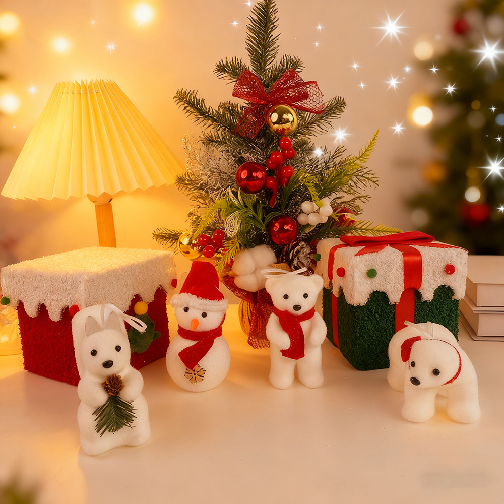 圣诞节泡沫小熊雪人圣诞树小挂件