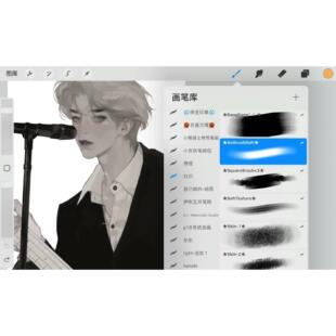 procreate笔刷和ps通用 白川柏川 伊吹五月 鸡腿子笔刷wlop 自用
