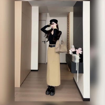 B工作室原创松本丧丧早秋套装黑