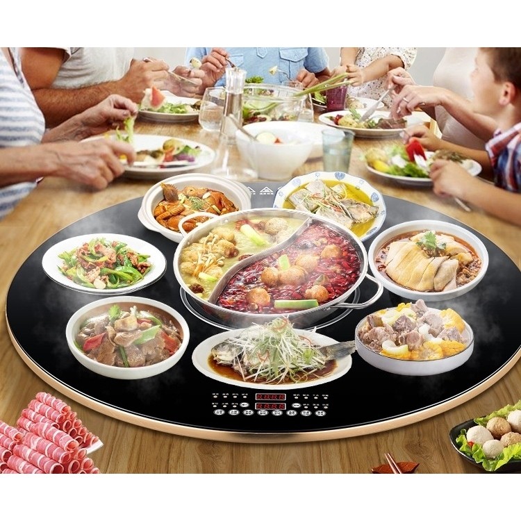 达斯惠尔饭菜保温板火锅款圆形暖宝自动旋转带电磁炉热菜板神器菜,生活电器,保温碟/暖菜板/冷暖杯垫/暖桌垫,淘宝优惠券,粉丝福利购,淘宝优惠卷