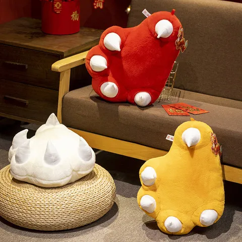 2024创意毛绒玩具【正版抱枕靠枕春晚吉祥物龙靠垫龙爪辰辰】