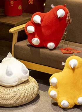 2024创意毛绒玩具【正版抱枕靠枕春晚吉祥物龙靠垫龙爪辰辰】