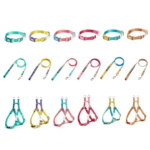 遛狗绳泰迪牵引绳狗绳项圈狗狗胸背带撞色金毛UNMIXED中大小型犬