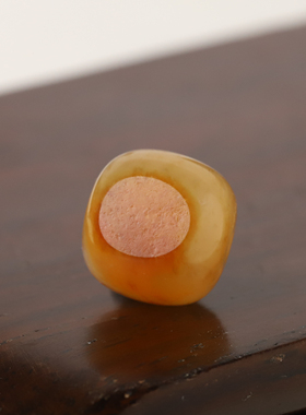 新疆和田玉籽料黄沁老型珠手链