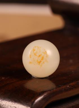 洒金皮散珠珠子哥圆珠和田玉籽料