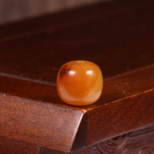 老型珠鸡油黄圆珠散珠子玉石串珠