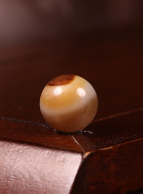 新疆和田玉籽料白玉圆珠单珠手链