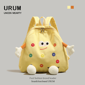 URUM可爱曲奇饼干双肩包女2025新款 小学生儿童书包幼儿园轻便背包