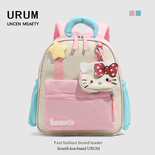 URUM幼儿园书包女孩儿童外出小背包粉色可爱双肩包女童凯蒂猫包包