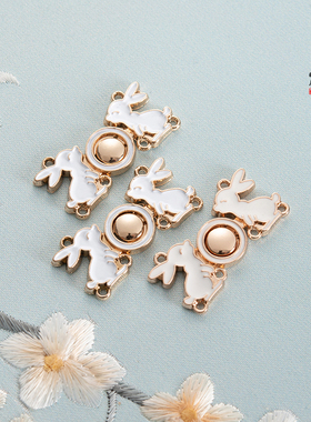 玉兔汉服旗袍金属盘扣复古中国风搭扣古装衣服对扣装饰纽扣