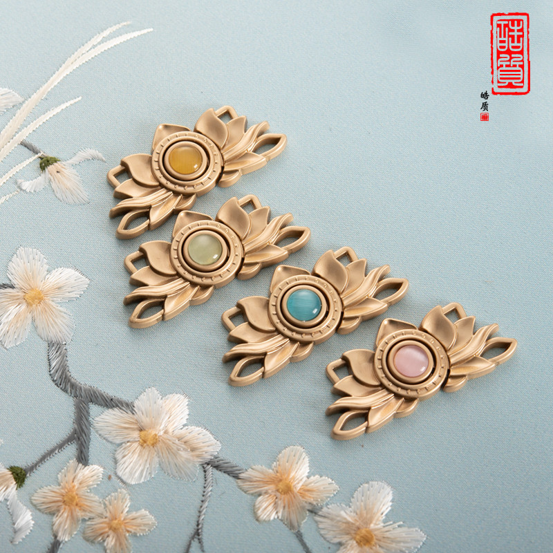 汉服子母扣定制古装旗袍主腰立领金属盘扣镶宝石莲花荷叶扣子,纺织面料/辅料/配套,服装纽扣,淘宝优惠券,粉丝福利购,淘宝优惠卷