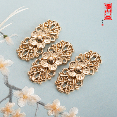 皓质汉服旗袍纽扣蝴蝶结