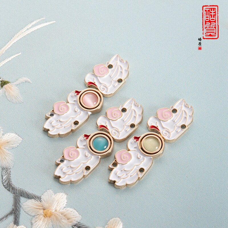 汉服子母扣中国风服装礼服戏服装饰对扣明制云肩鸳鸯国潮金属盘扣