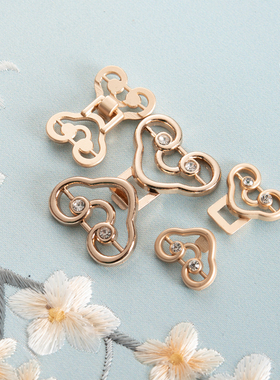 慕羽汐 祥云旗袍金属盘扣 明制汉服子母扣古装民国风立领扣子