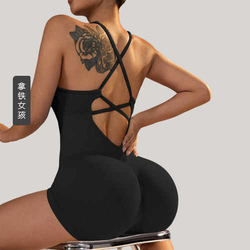 运动舞蹈性感高弹美背速干健身服