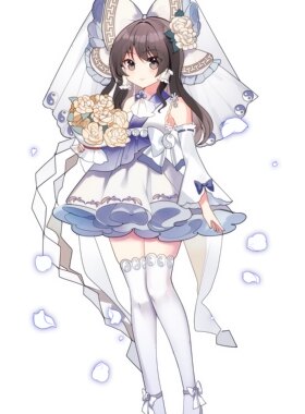 【夕夜歌】东方project东方幻想乡同人蓝色婚纱博丽灵梦立牌