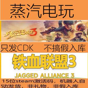 STEAM正版 国区CDKEY 铁血联盟3 激活码 Jagged Alliance3 激活码