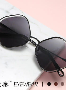 英国CherryKoko新款复古菱形镂空太阳镜女网红街拍克洛家太阳眼镜