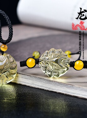 日系设计师topwhit手工编织玻璃狐狸手链女手串白黄紫琉璃小狐狸