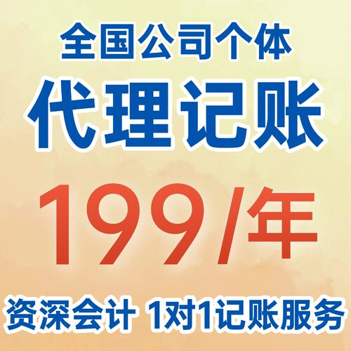 资深会计代理记账零申报电商申报
