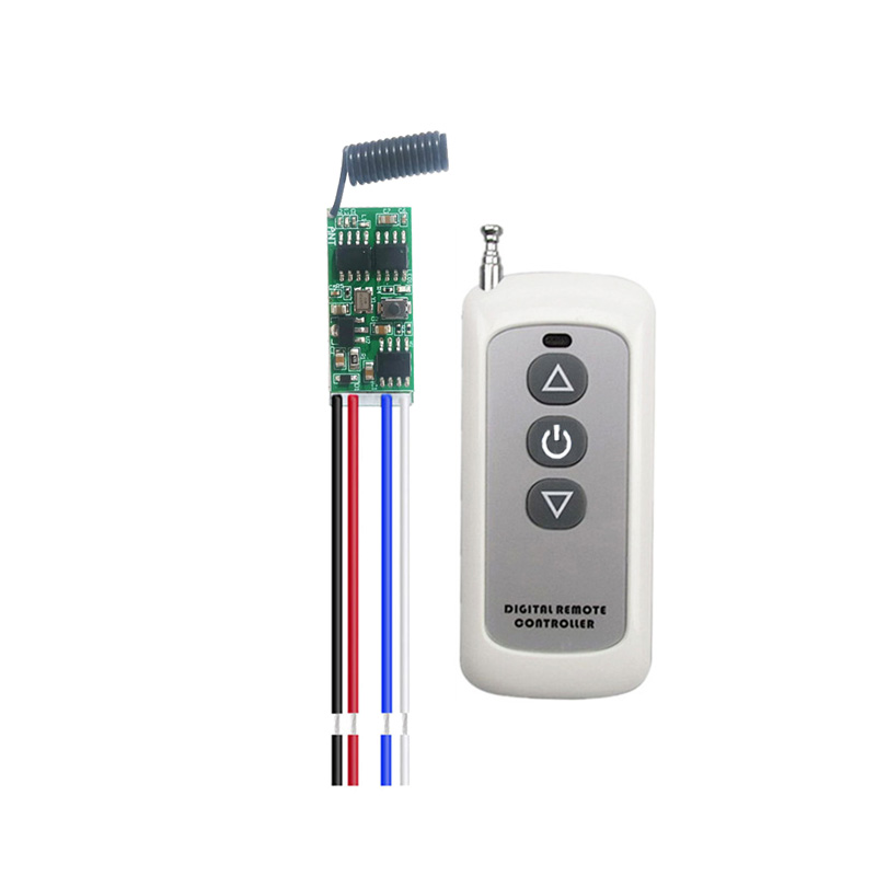 优选微型无线遥控正反转停止模块3V5V12V直流马达无线遥控开关小