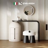 优选意式 极简梳妆台收纳柜一体卧室设计师实木高级感现代简约化妆