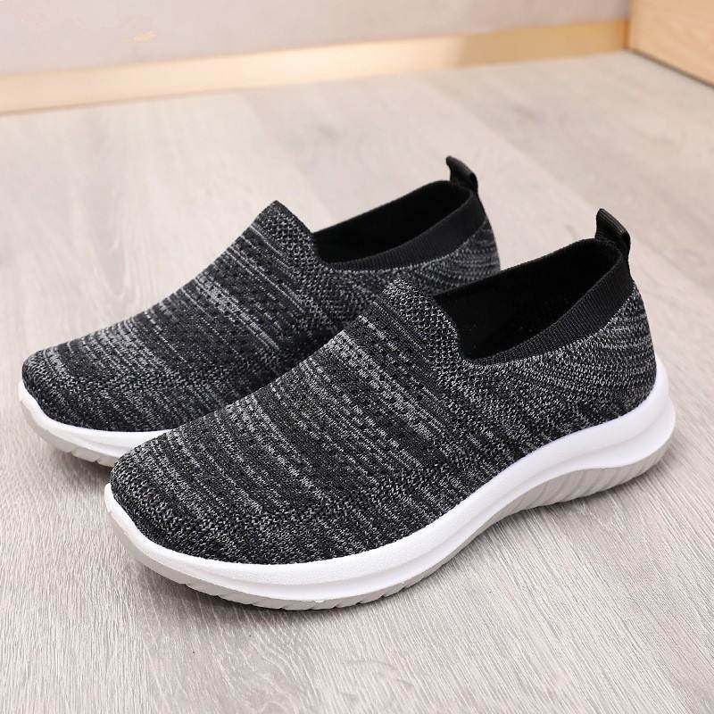 Women Shoes Knitting Sock Sneakers Flat Shoes Loafers Famela
