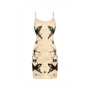 200斤外贸特大码女装速卖通亚马逊欧美风蝴蝶扎染吊带纯欲连衣裙