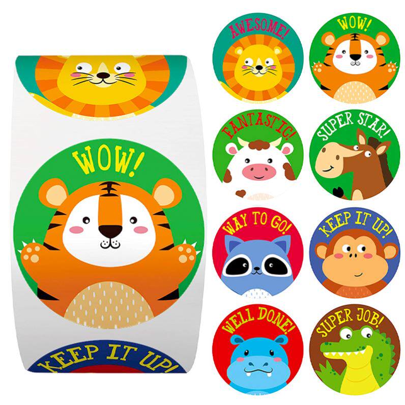 奖励贴纸 500 reward sticker roll good job well done stickers