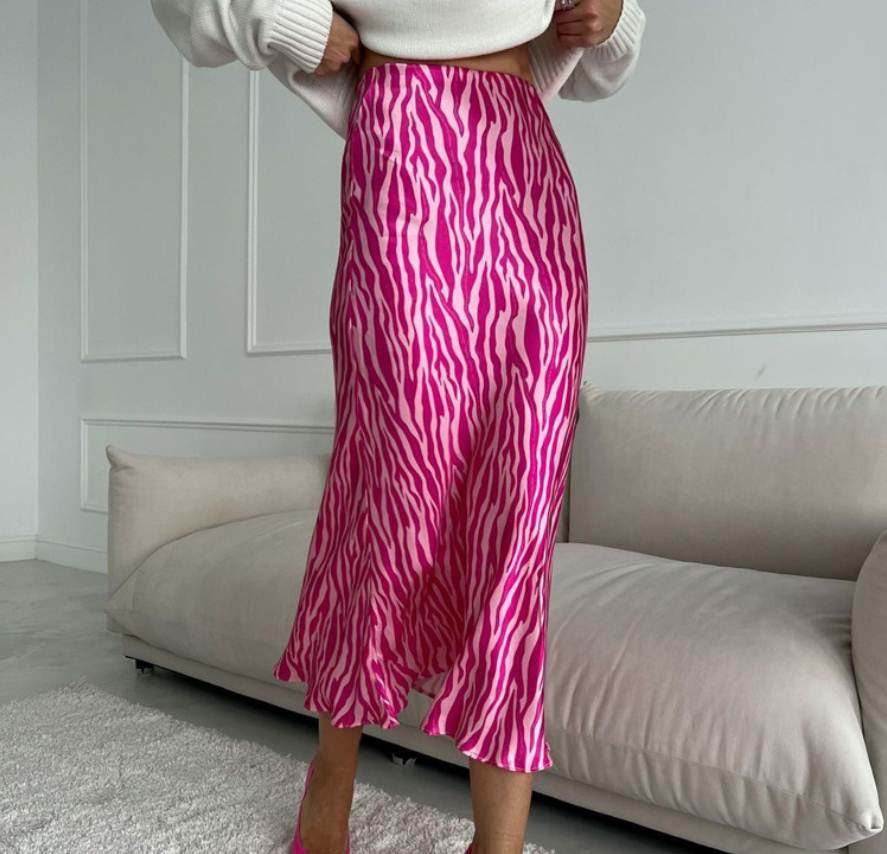 Striped printed skirt 法式设计感条纹印花高腰鱼尾优雅风半身裙