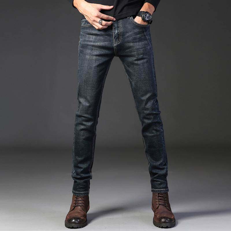 Men s Trousers Slim Fit man white jeans Pants Skinny for Men图片
