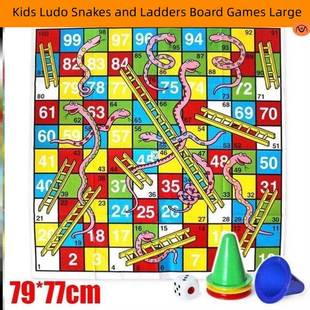 Kids Ludo Snakes and Ladders Board Games for Children Large