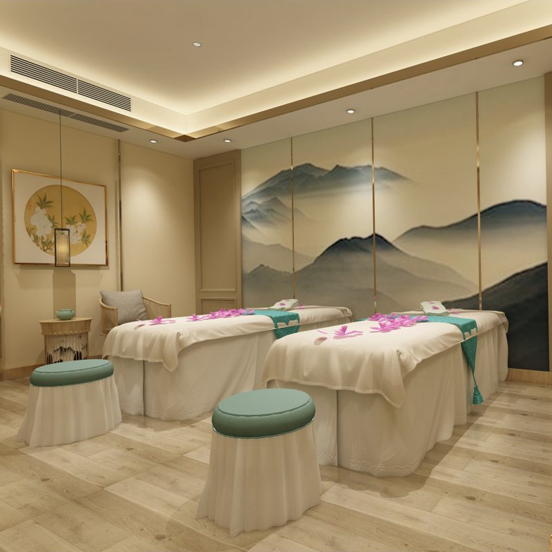 美容美发足疗店养生会所装修设计店铺皮肤管理中心装修设计效果图