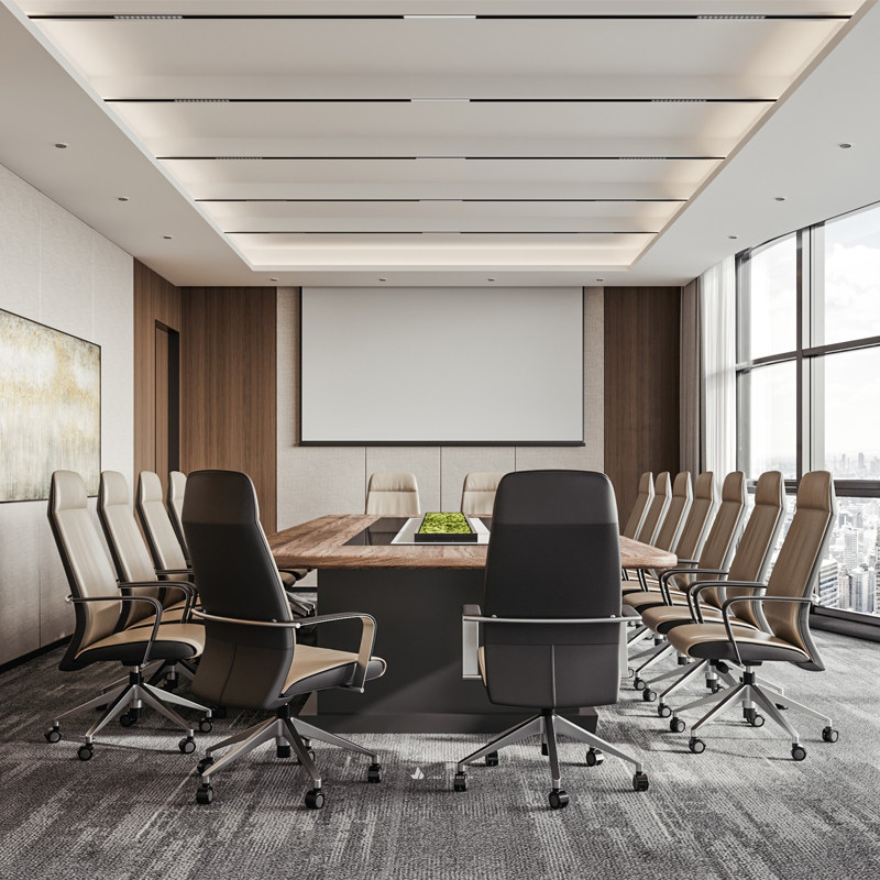 实体店董事长老板办公室设计现代简约总经理办公室装修设计效果图