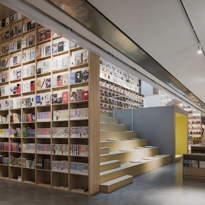 图书馆装修设计室内店铺店面门头展厅书屋书店书吧装修设计效果图