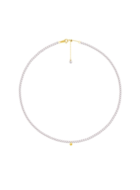 BEAUFINA百分娜天然极光淡水baby珠项链18k小金豆小米珠锁骨串珠