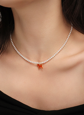 BEAUFINA百分娜极光小米珠淡水baby珠欧若拉项链马年限定新年礼物