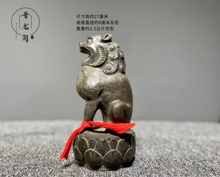 山西曲阳石雕手雕刻莲花座纳福复古陈设茶座摆件家居装饰吉祥新款