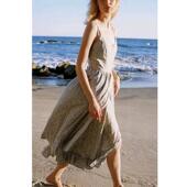 Fstyle买手店christy dawn法式 古典浪漫蓝色碎花吊带裙连衣裙长裙