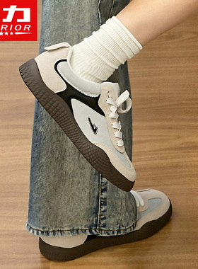 回力德训鞋女2026新款百搭厚底黑色鞋时尚休闲板鞋运动鞋子