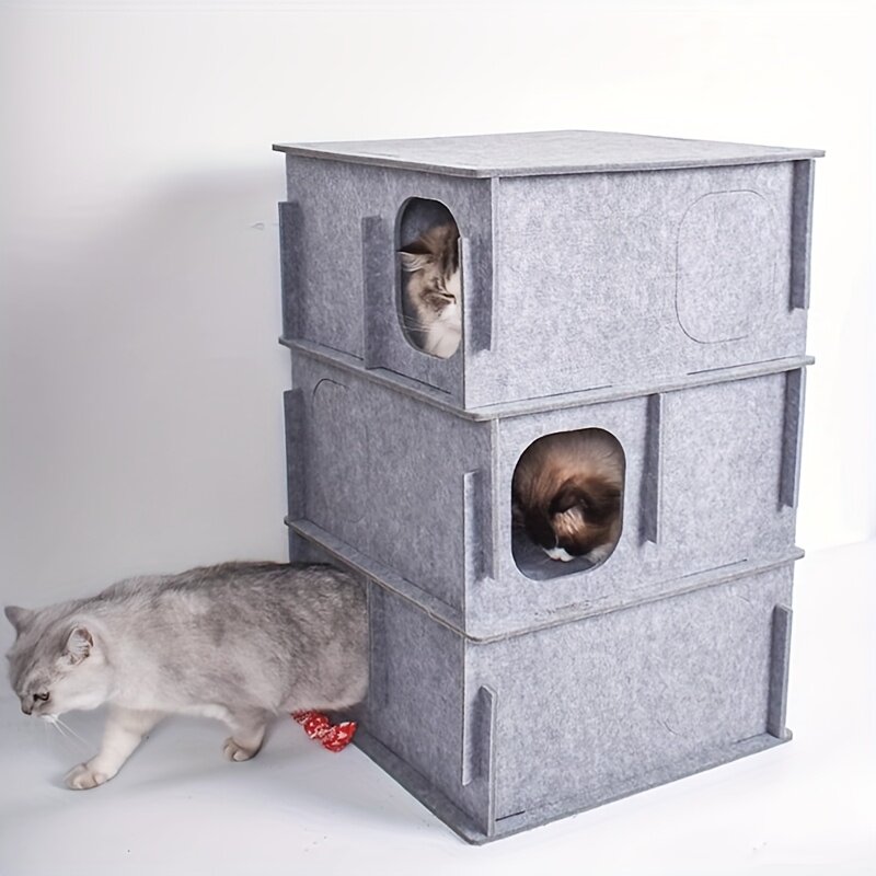 毛毡猫窝猫隧道游戏迷宫叠叠乐猫玩具猫爬架躲猫猫钻洞四季通用图片