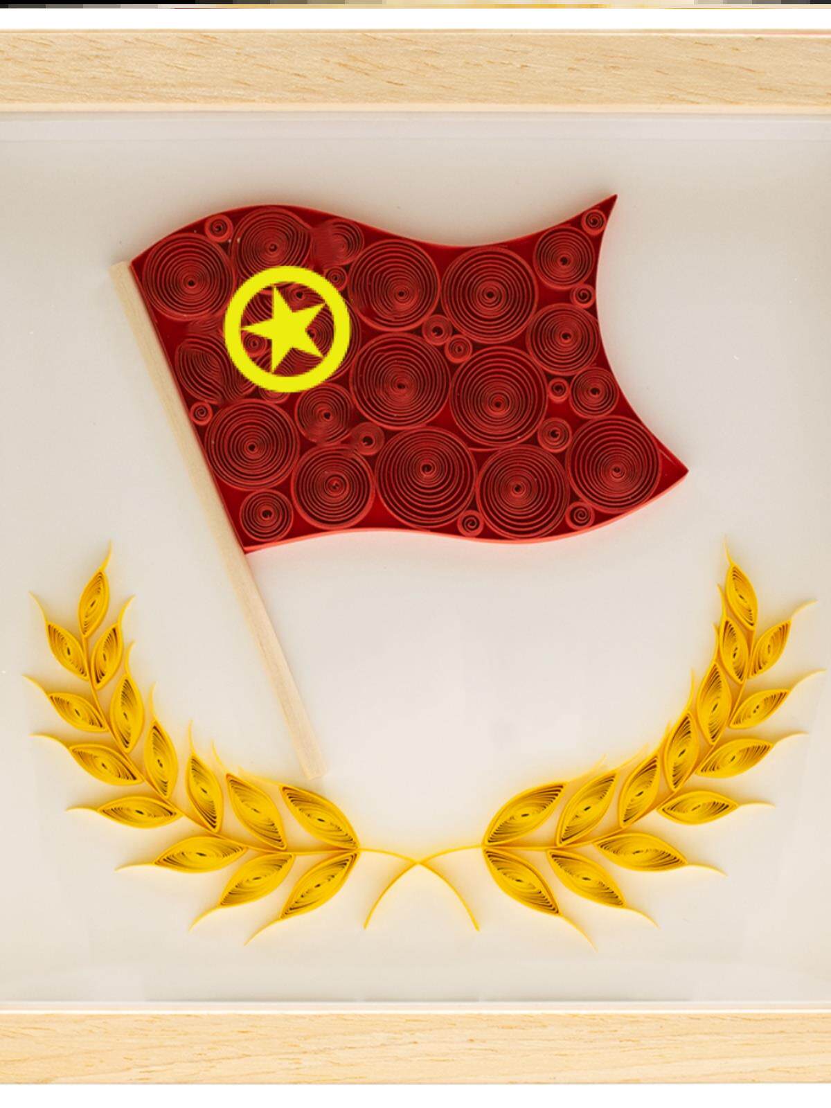 共青团五四青年节衍纸手工社区活动衍纸画材料包红色学生社团团日