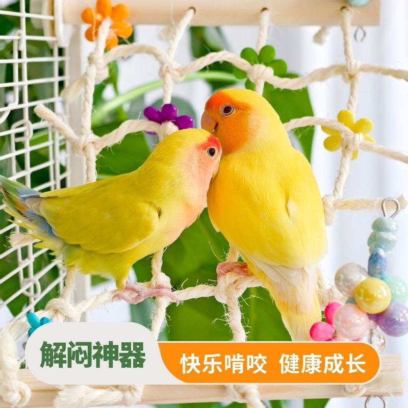 鹦鹉专用爬网攀爬啃咬磨牙玩具解闷自嗨材质牡丹玄凤和尚玩具大全