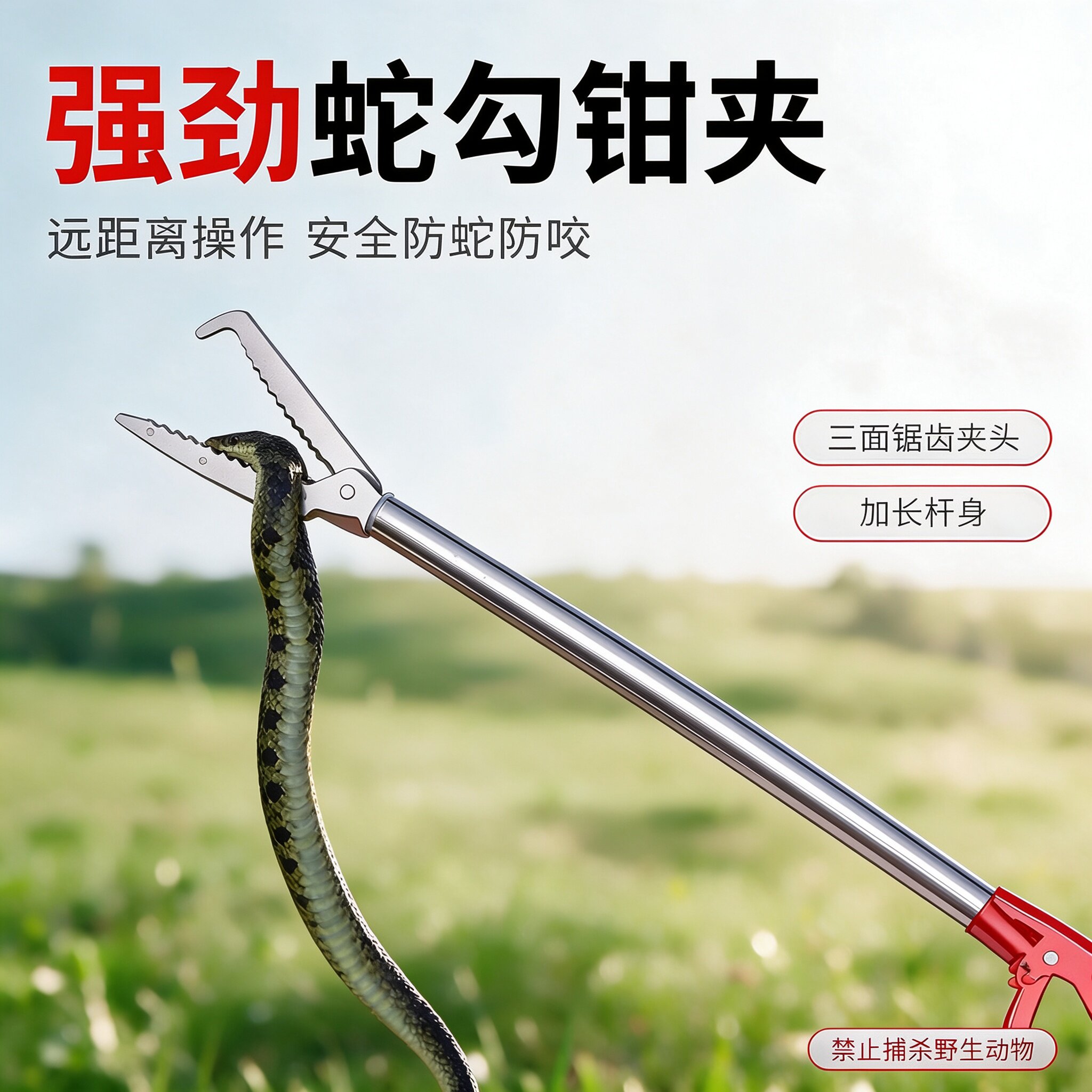铝合金自锁直管蛇钩钳夹器
