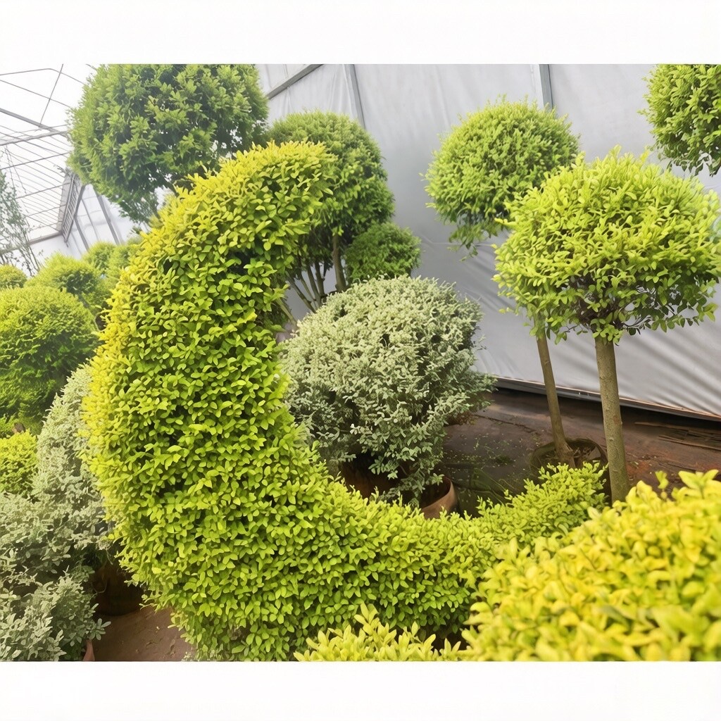 四季常青金叶亮晶女贞球庭院花园植物盆栽耐寒耐热好养活