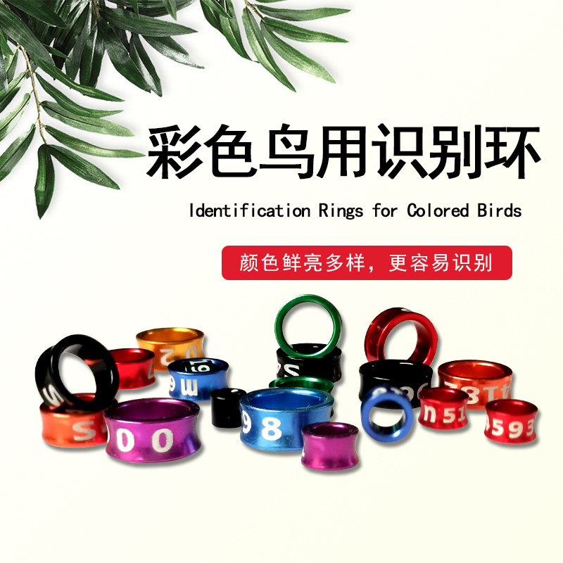 虎皮玄凤鹦鹉脚环雏鸟幼鸟带环识别环电镀合金闭口环八哥配件脚环