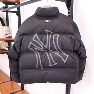 MLB羽绒服男女25冬季新款NY大标防风立领运动棉羽外套3ADJB1356