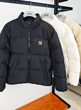MLB羽绒服25秋冬新款男女NY小标防水防泼水防风保暖外套3ADJB2056