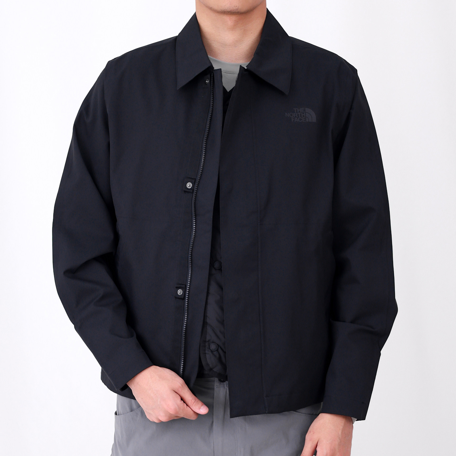 北面男款防泼水保暖翻领棉服背心