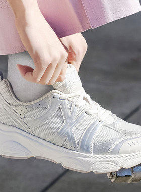 MLB运动鞋男女同款NY大标网面透气情侣厚底老爹鞋休闲鞋3ARNACE4N